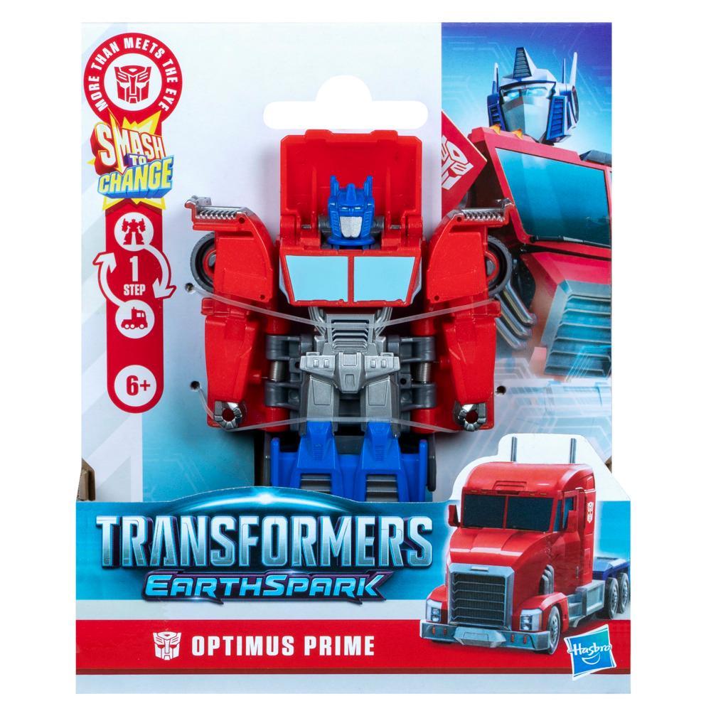 Transformers EarthSpark 1-Step Smash Changers Optimus Prime Action Figure - Image 7