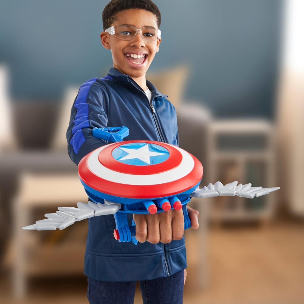 Marvel Studios Captain America Brave New World NERF Skyshot Blaster Shield Roleplay Toy - Image 3