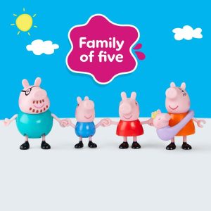 Peppa Pig Peppas Family of Five Figure Set