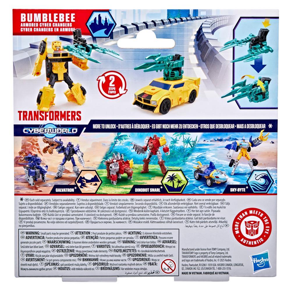 Transformers CYBERWORLD Armored Cyber Changers Bumblebee Action Figure - Image 8