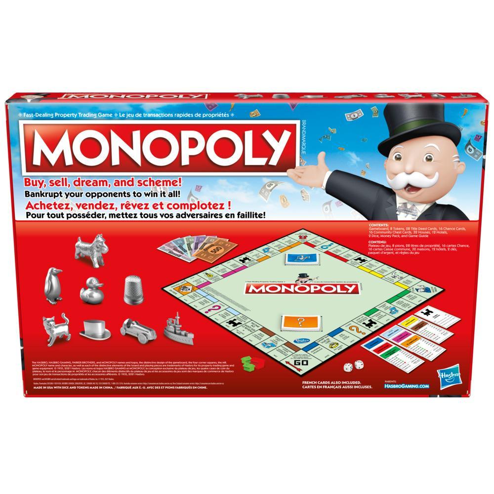 Monopoly Board Game for Ages 8 For 2-6 Players Includes 8 Tokens Tokens May Vary - Image 8