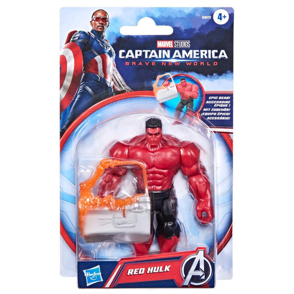 Marvel Avengers Epic Hero Series Captain America Brave New World Red Hulk Figure - Image 2