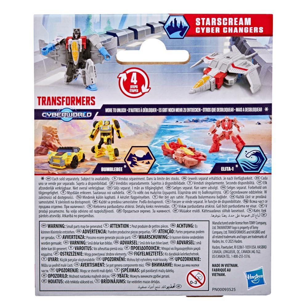 Transformers CYBERWORLD Cyber Changers Starscream Action Figure - Image 8