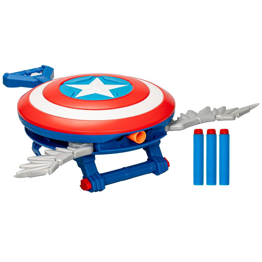 Marvel Studios Captain America Brave New World NERF Skyshot Blaster Shield Roleplay Toy - Image 6