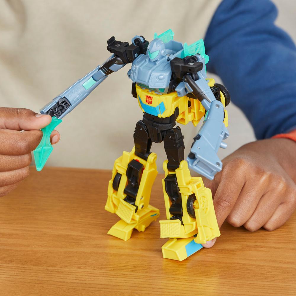 Transformers Toys EarthSpark Cyber-Combiner Bumblebee and Mo Malto Action Figures