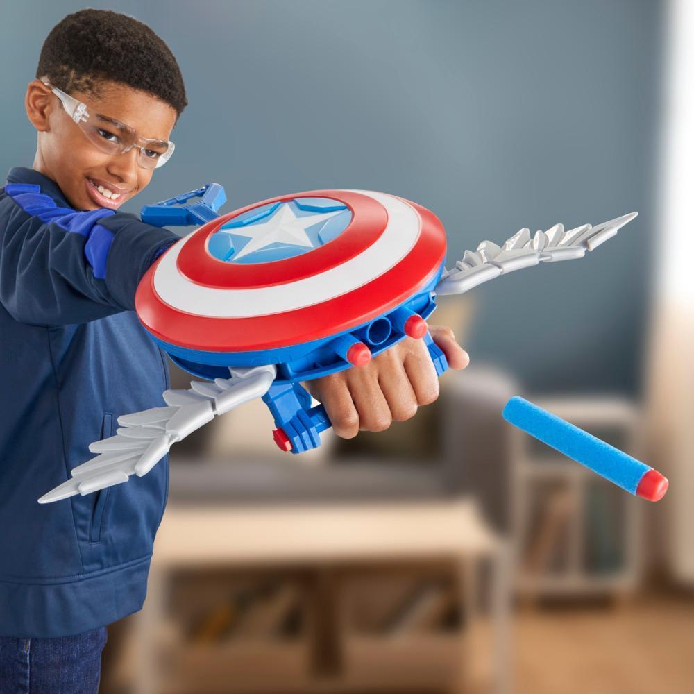 Marvel Studios Captain America Brave New World NERF Skyshot Blaster Shield Roleplay Toy - Image 4