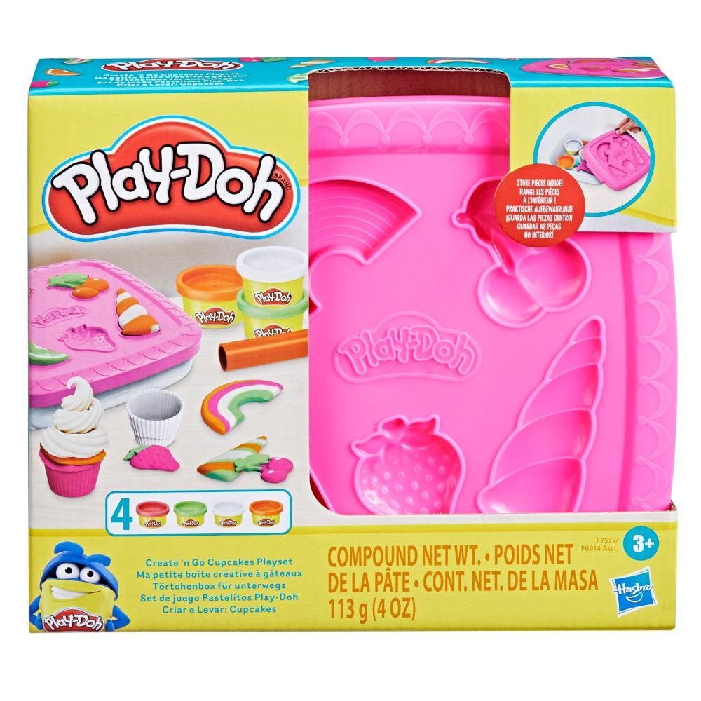 Play-Doh Create n Go Cupcakes Playset Play-Doh Set with Storage Container Arts and Crafts Toys for Kids - Image 2