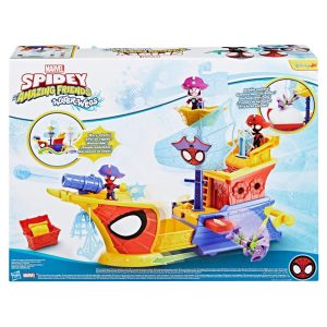 Marvel Spidey and his Amazing Friends Water-Webs Webs Ahoy Bubble Pirate Ship Toy