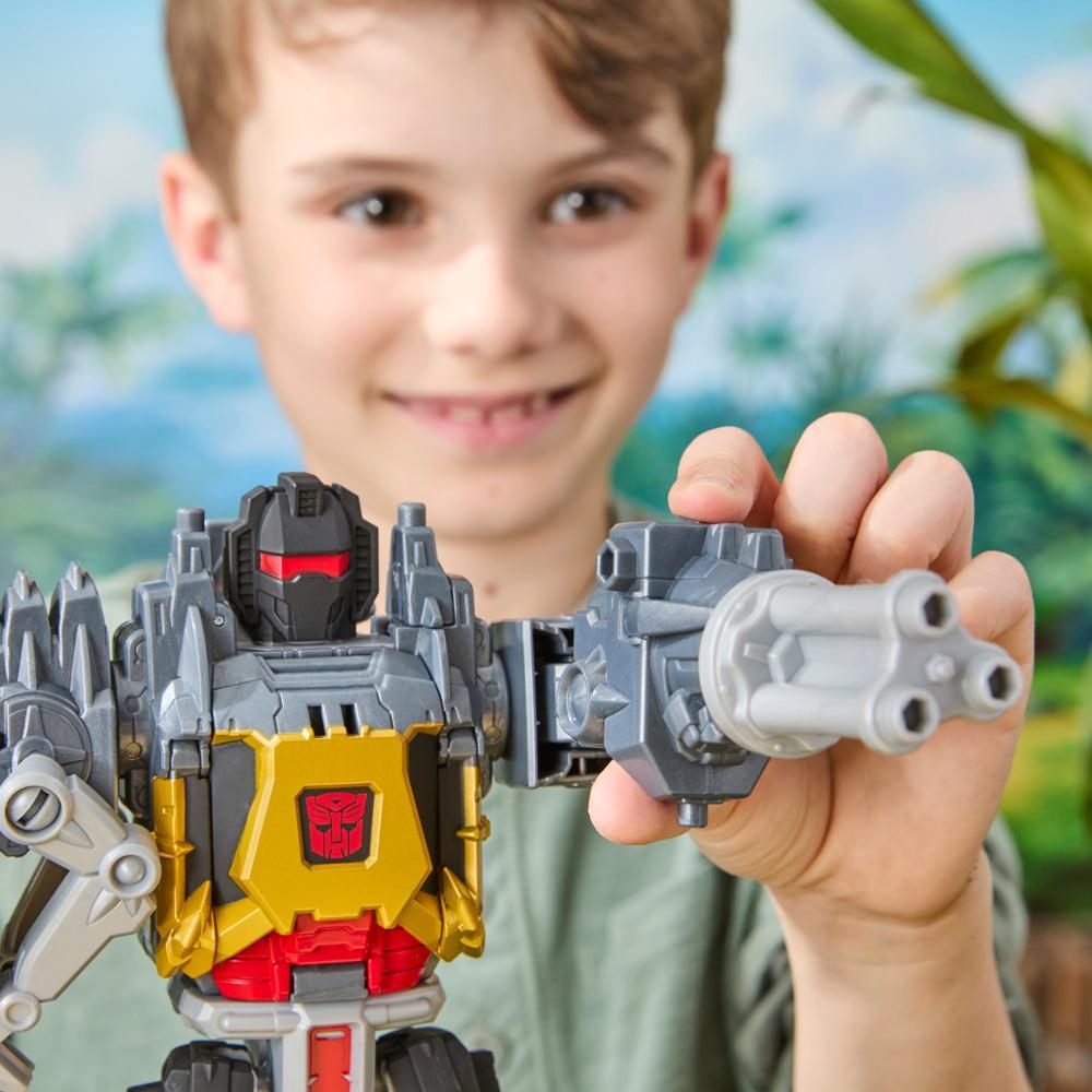 Transformers CYBERWORLD Grimlock Chomp Battle 9-Inch Action Figure Quick Change to Dino Mode Robot Toys for Boys and Girls 6 and Up - Image 3