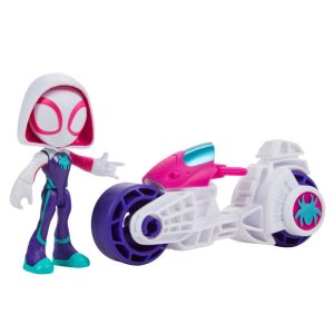 Marvel Spidey and His Amazing Friends Ghost-Spider Action Figure  Toy Motorcycle Kids 3 and Up