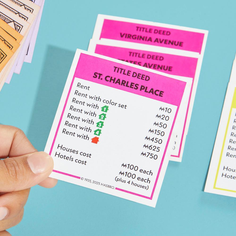 Monopoly Board Game Classic Game with Storage Tray and Larger Tokens Family Games 8 - Image 2