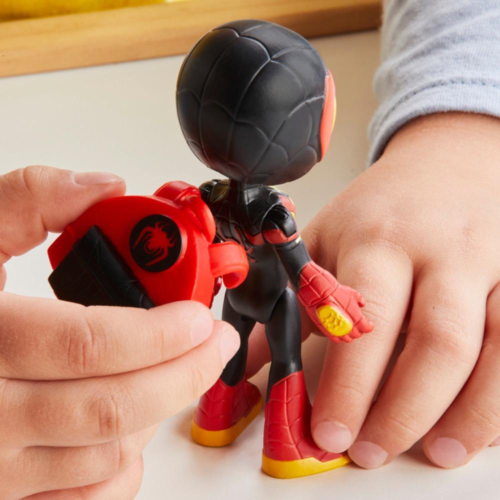 Marvel Spidey and His Amazing Friends Web-Spinners Miles Morales Spider-Man Figure - Image 3