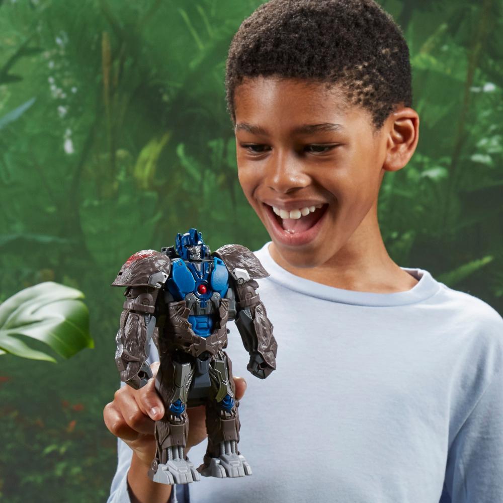 Transformers Toys Transformers Rise of the Beasts Movie Smash Changer Optimus Primal Action Figure - Ages 6 and up 9-inch - Image 5