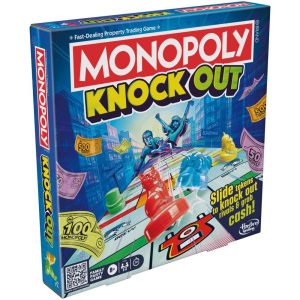 Monopoly Knockout Family Party Game Quick-Playing Board Games for Ages 8 2-8 Players 20 Mins