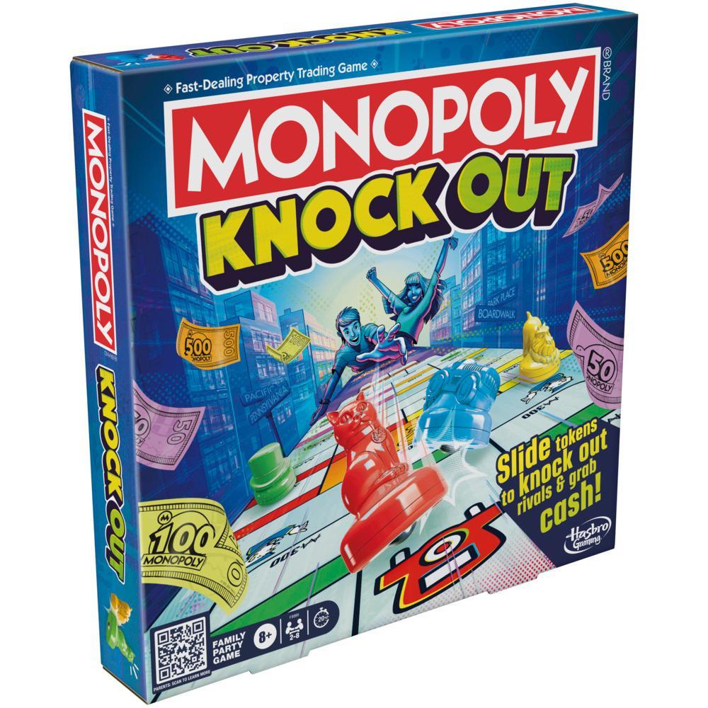 Monopoly Knockout Family Party Game Quick-Playing Board Games for Ages 8 2-8 Players 20 Mins