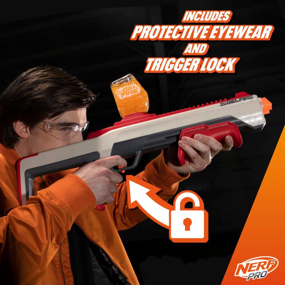 Nerf Pro Gelfire Raid Blaster Fire 5 Rounds At Once 10000 Gelfire Rounds 800 Round Hopper Eyewear - Image 5