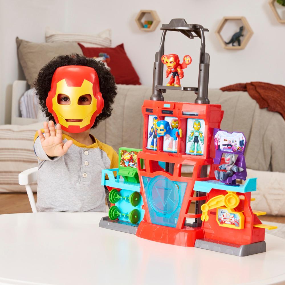 Marvel Iron Man and his Awesome Friends Boys Girls Electronic Iron Quarters Playset with 3-Inch 76 CM Action Figures Mask Super Hero Toys 3 - Image 3