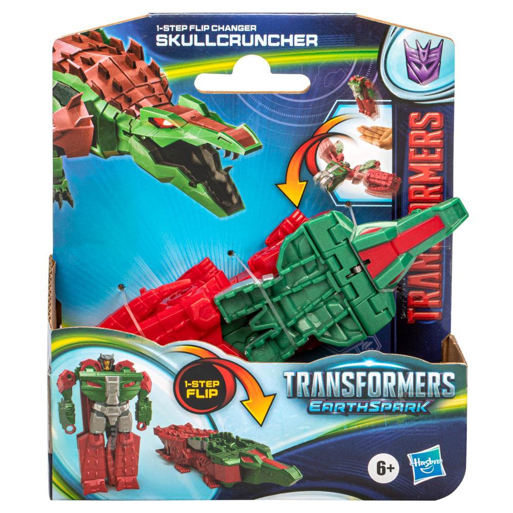 Transformers Toys EarthSpark 1-Step Flip Changer Skullcruncher 4 Action Figure Ages 6 - Image 2