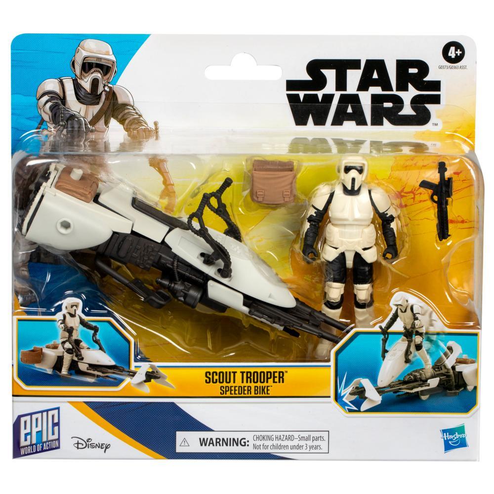 Star Wars Epic World of Action Scout Trooper 4 Action Figure Speeder Bike - Image 2