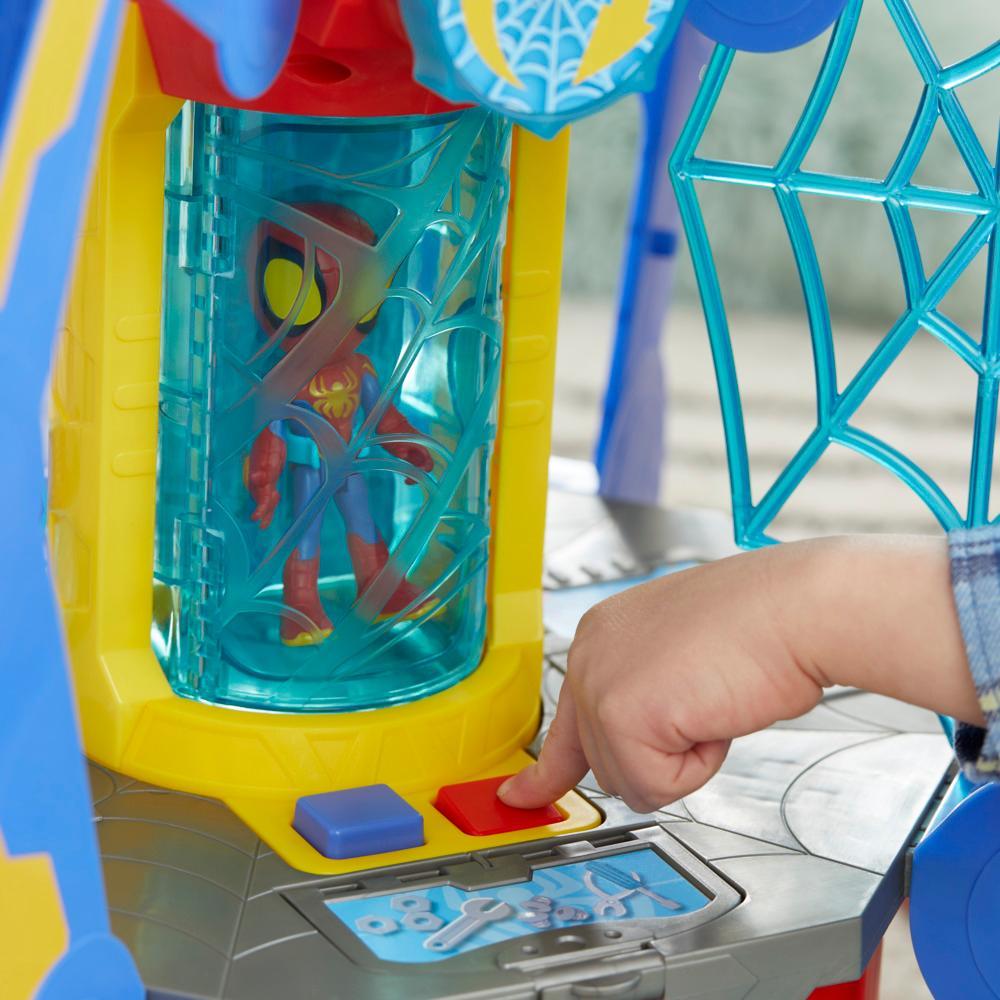 Marvel Spidey and His Amazing Friends Web-Spinners Web-Quarters Playset with Multiple Features Super Hero Toys 3 - Image 11