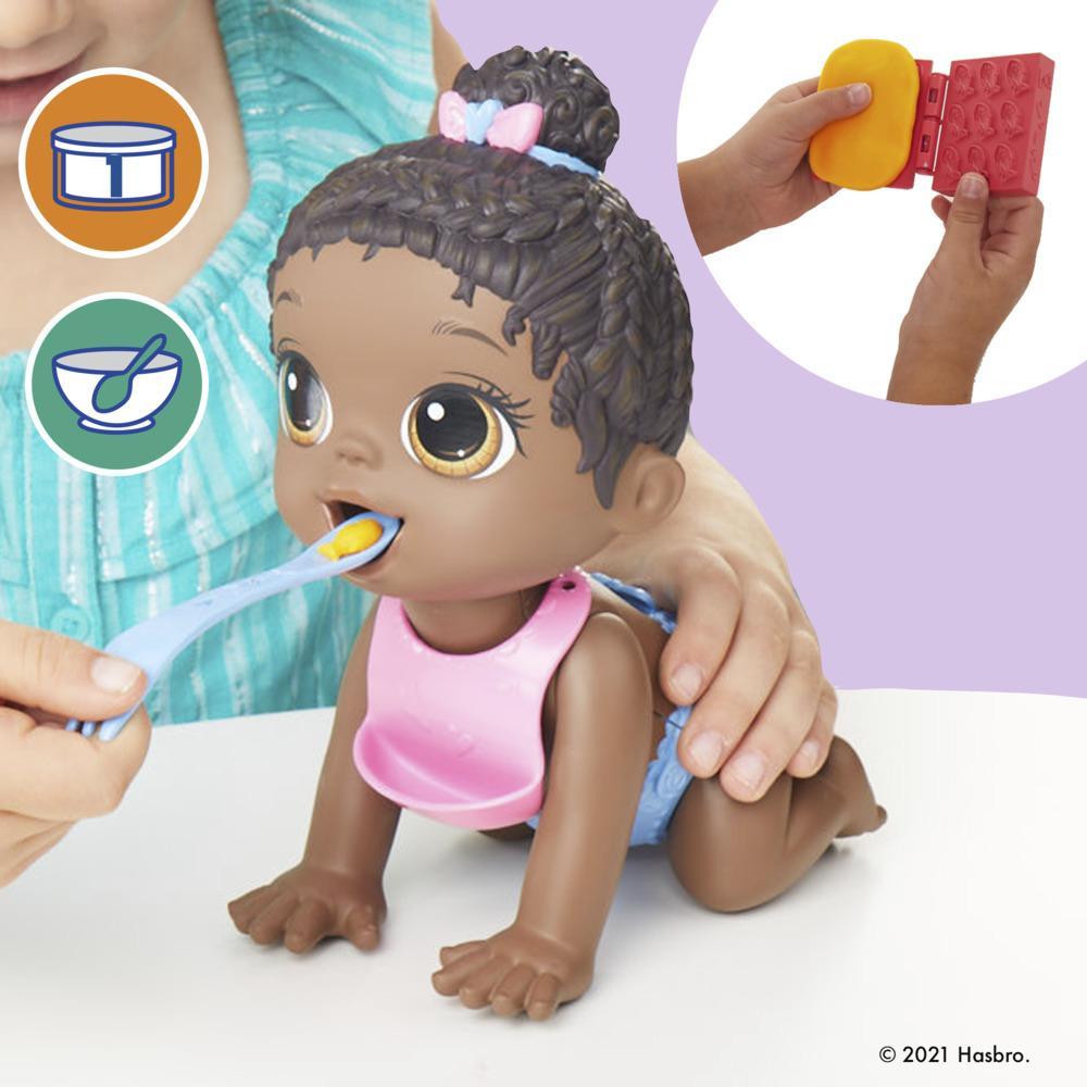 Baby Alive Lil Snacks Doll Eats and Poops 8-inch Baby Doll with Snack Mold Toy for Kids Ages 3 and Up Black Hair - Image 4