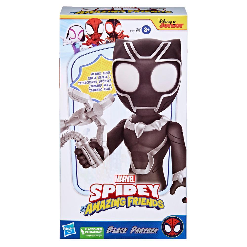 Marvel Spidey and His Amazing Friends Supersized Black Panther Action Figure Preschool Superhero Toys - Image 7