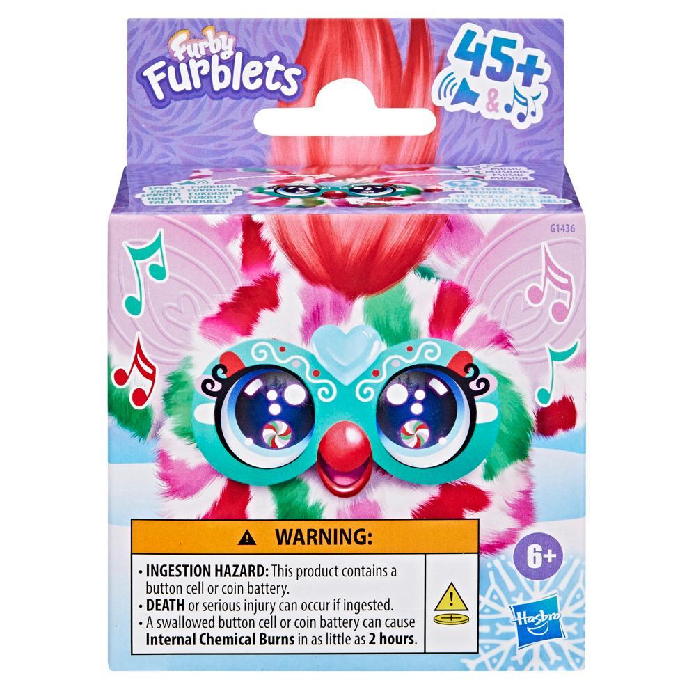 Furby Furblets Pep-Mint Mini Friend Special Holiday Edition Electronic Plush Toys for Girls Boys 6 Speaks Furbish Plays Music - Image 7