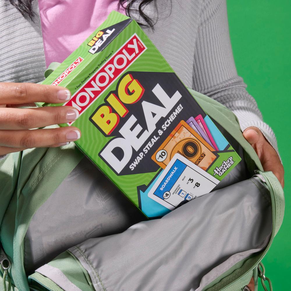 Monopoly Big Deal Card Game Oversized Giant Large Cards for Family Fun Ages 8 2 to 5 Players 15 Mins Travel Games for Kids and Adults