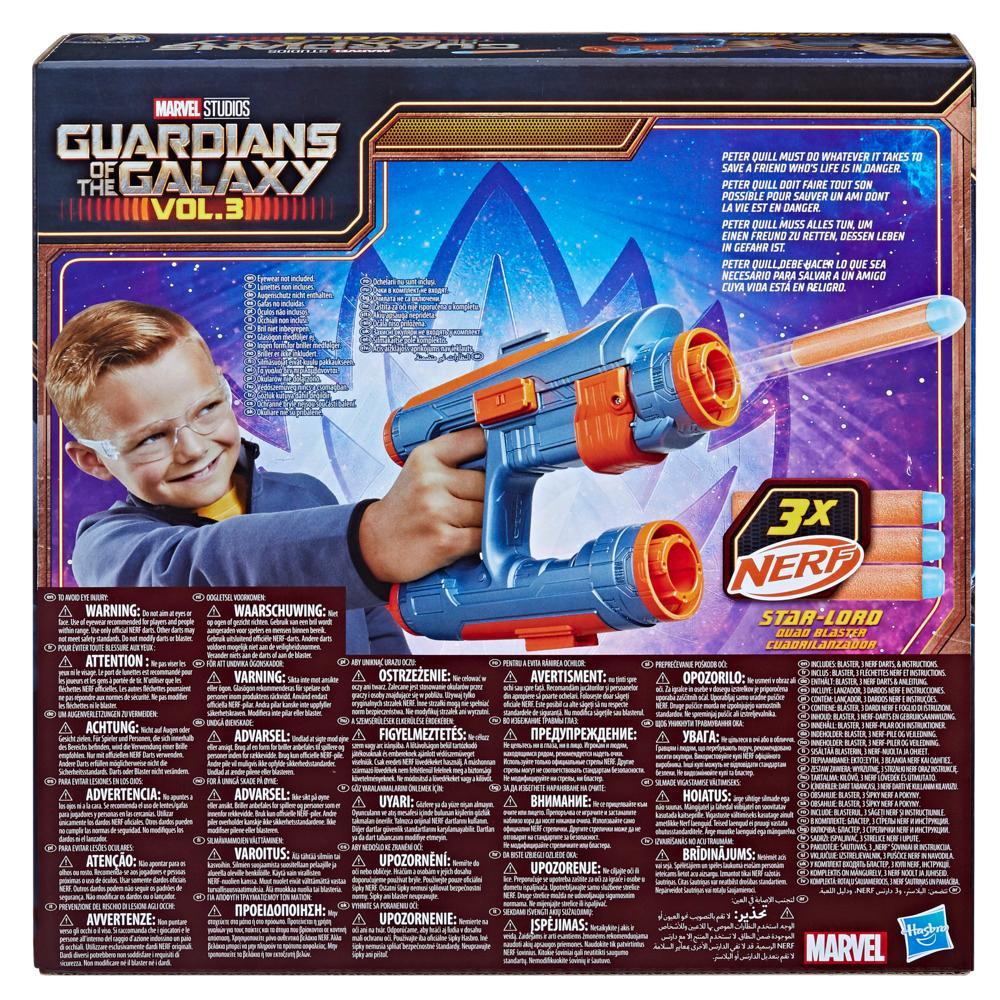 Marvel Studios Guardians of the Galaxy Vol 3 Nerf Star-Lord Quad Blaster Role Play Toy 3 Darts - Image 8