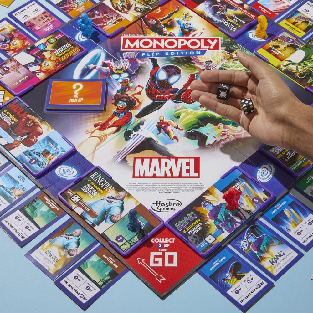 Monopoly Flip Edition Marvel Board Game for 2 to 4 Players Ages 8 - Image 4
