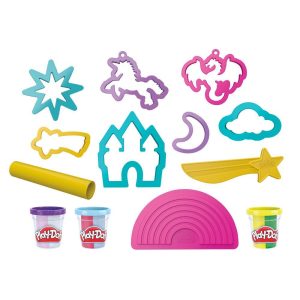 Play-Doh Magical Unicorn Tool Set for Kids 3 Years and Up with 3 Cans of Dual-Color Modeling Compound Non-Toxic