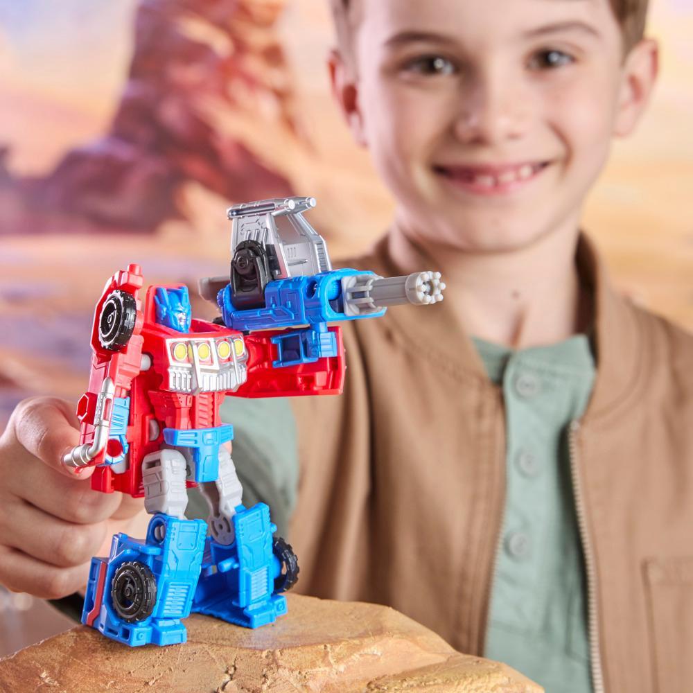 Transformers CYBERWORLD Armored Cyber Changers Optimus Prime Action Figure - Image 4