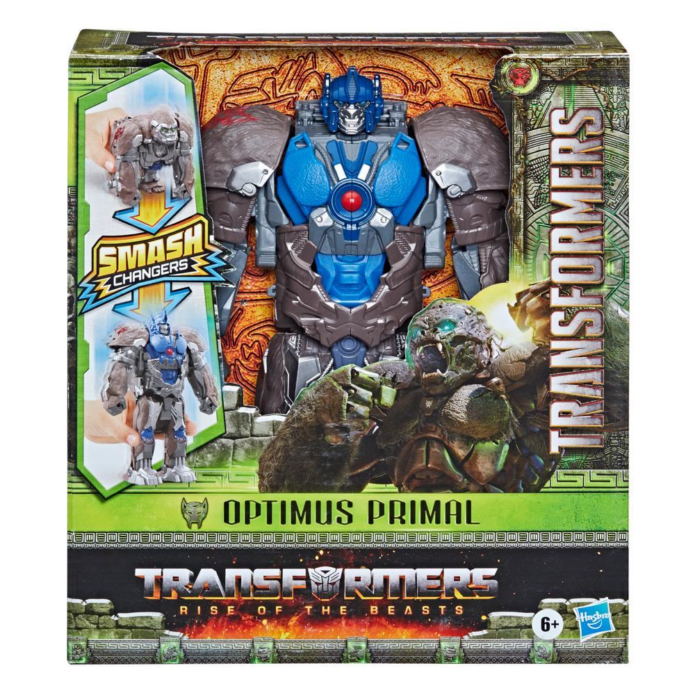 Transformers Toys Transformers Rise of the Beasts Movie Smash Changer Optimus Primal Action Figure - Ages 6 and up 9-inch - Image 7