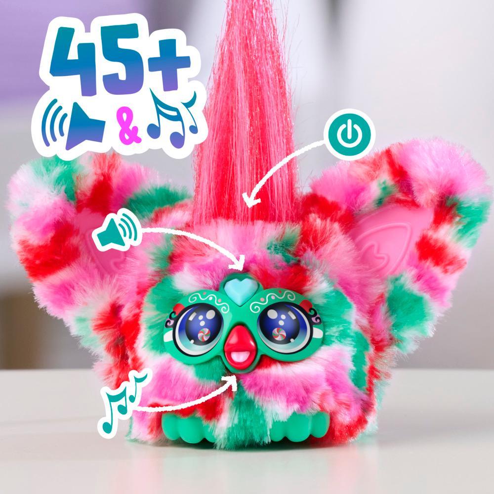 Furby Furblets Pep-Mint Mini Friend Special Holiday Edition Electronic Plush Toys for Girls Boys 6 Speaks Furbish Plays Music - Image 3