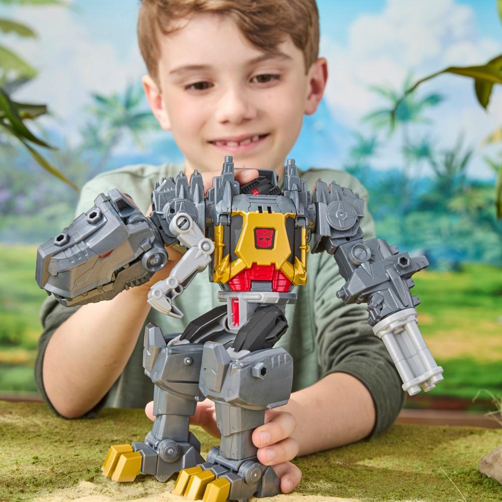 Transformers CYBERWORLD Grimlock Chomp Battle 9-Inch Action Figure Quick Change to Dino Mode Robot Toys for Boys and Girls 6 and Up - Image 13