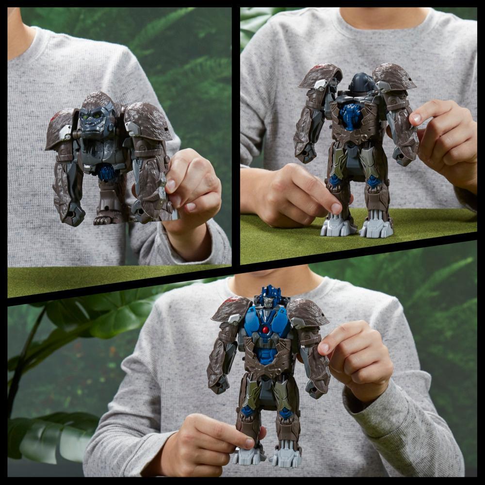 Transformers Toys Transformers Rise of the Beasts Movie Smash Changer Optimus Primal Action Figure - Ages 6 and up 9-inch - Image 2
