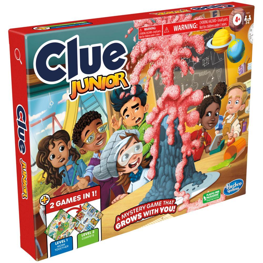 Clue Junior Game 2-Sided Gameboard 2 Games in 1 Clue Mystery Game for Ages 4