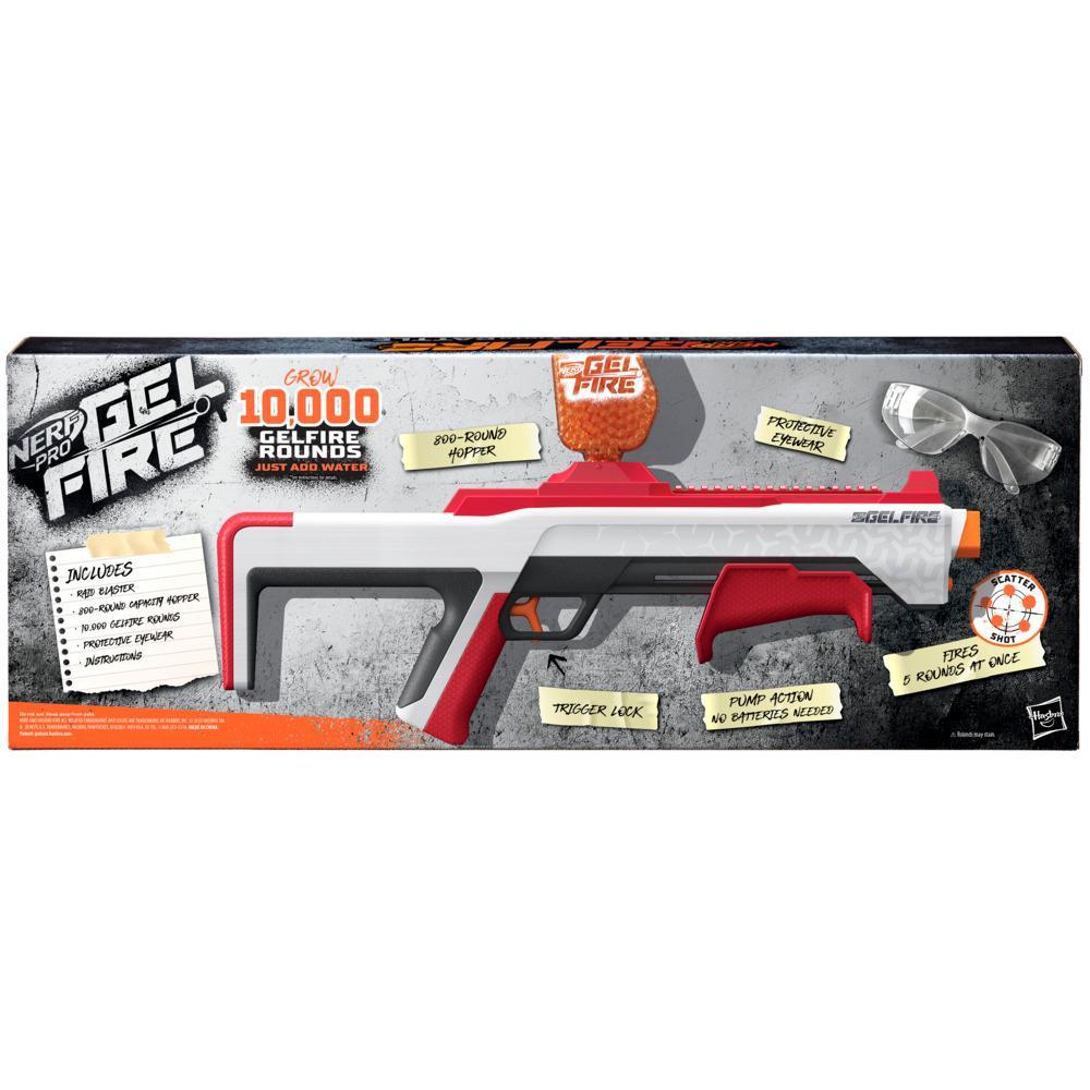 Nerf Pro Gelfire Raid Blaster Fire 5 Rounds At Once 10000 Gelfire Rounds 800 Round Hopper Eyewear - Image 8