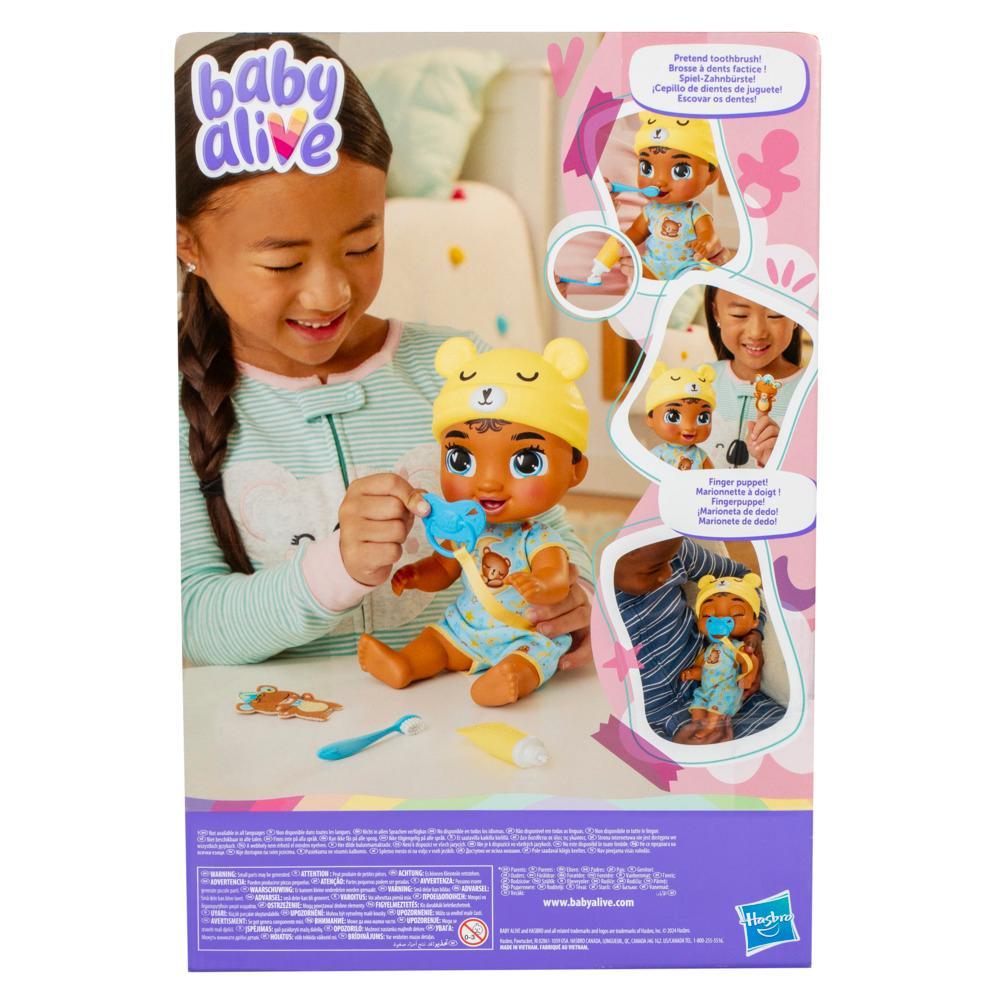 Baby Alive Lil Dreamer Snoozer Bear Black Hair Baby Doll Sleepover Toy for Girls Boys 3 - Image 8