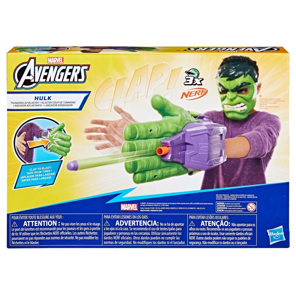 Marvel Avengers Hulk Thunderclap Blaster Roleplay Toy with 3 NERF Darts - Image 8