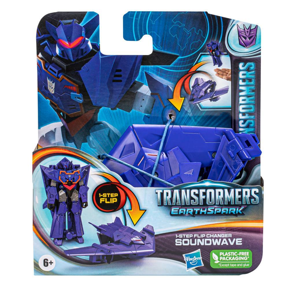 Transformers Toys EarthSpark 1-Step Flip Changer Soundwave Action Figure - Image 2