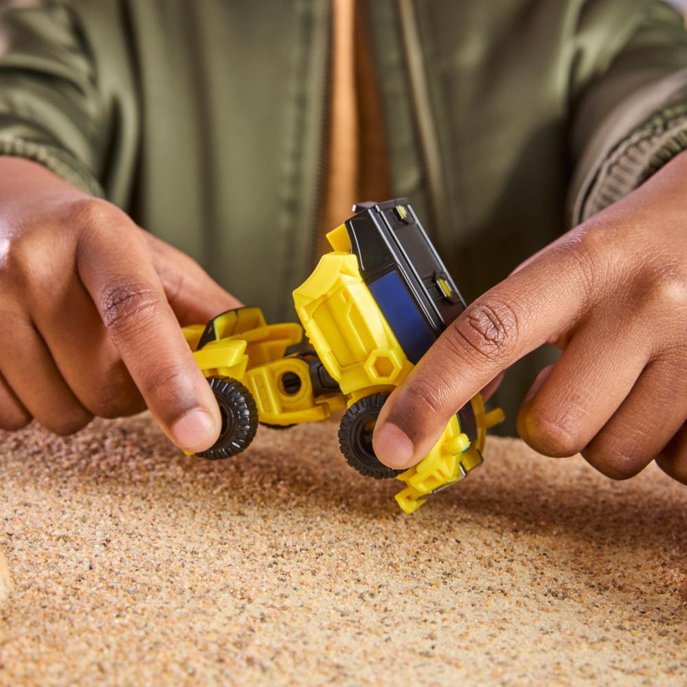 Transformers CYBERWORLD Bumblebee Cyber Changers 4-Inch Action Figure Quick Change to Offroad Vehicle Mode Robot Toys for Boys and Girls 6 and Up - Image 4