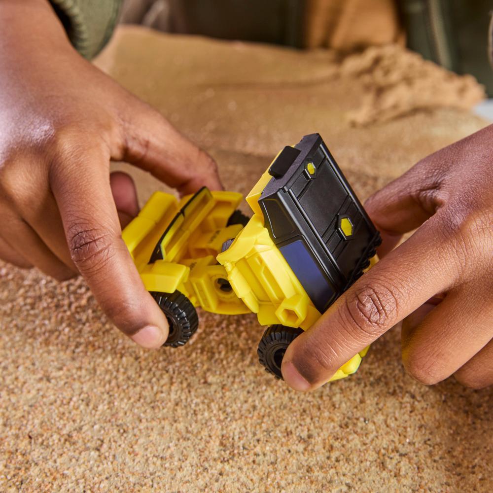 Transformers CYBERWORLD Bumblebee Cyber Changers 4-Inch Action Figure Quick Change to Offroad Vehicle Mode Robot Toys for Boys and Girls 6 and Up - Image 3