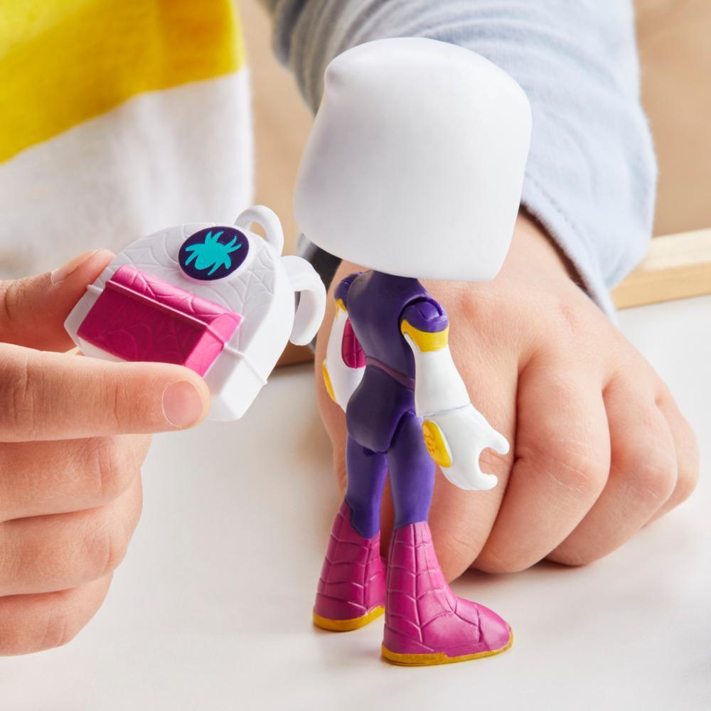 Marvel Spidey and His Amazing Friends Web-Spinners Ghost-Spider Figure Web-Spinning Accessory - Image 4