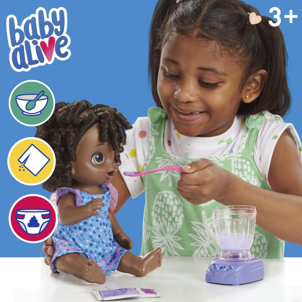 Baby Alive Magical Mixer Baby Doll Blueberry Blast Blender Accessories Drinks Wets Eats Toy for Kids Ages 3 and Up - Image 5