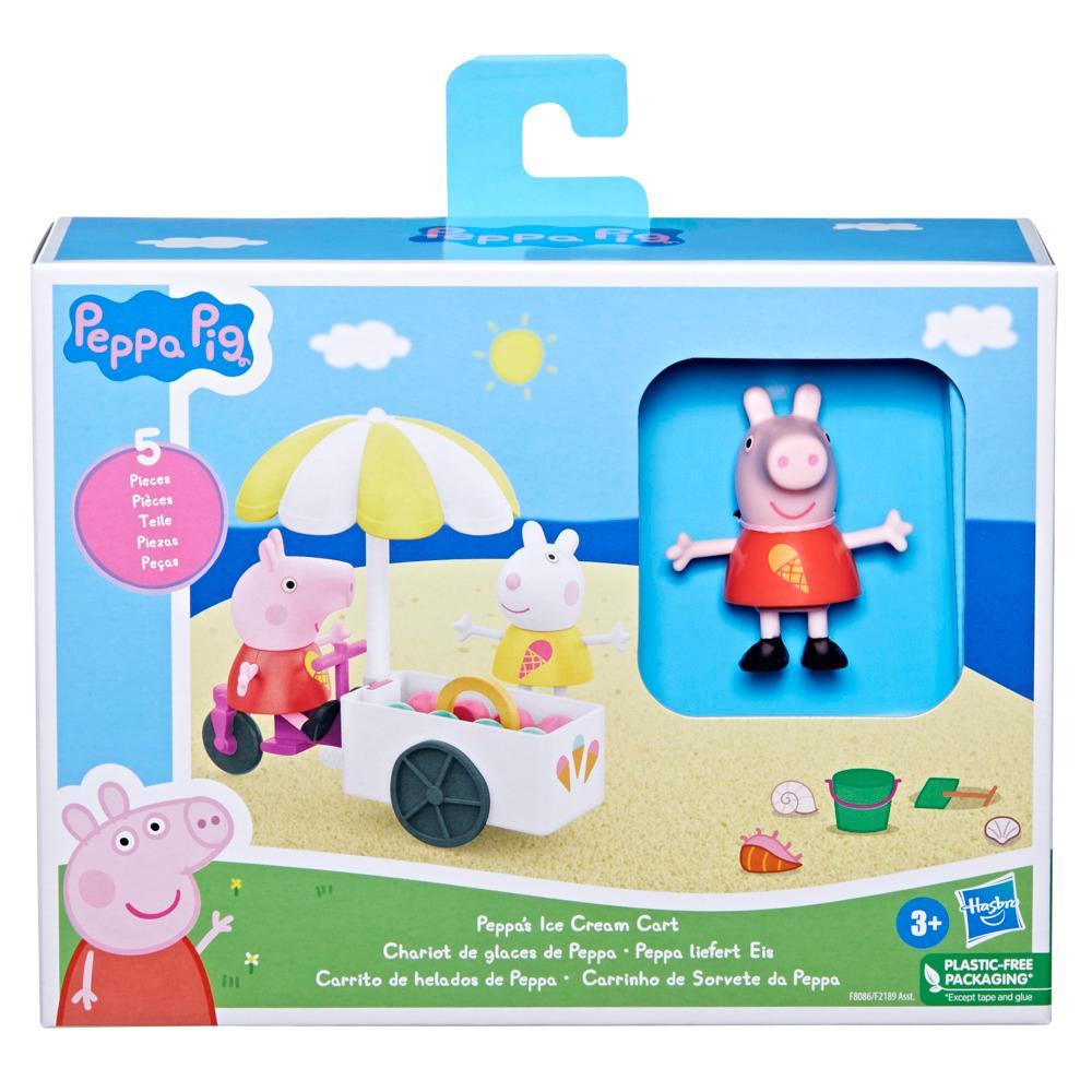 Peppa Pig Toys Peppas Ice Cream Cart Playset with 2 Peppa Pig Figures Preschool Toys - Image 2